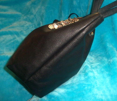 VINCE CAMUTO Black Pebble Leather Tote Schultertasche - LARGE W/ POUCH CASE - Bild 12 von 19