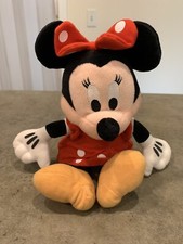 Disney Minnie Mouse Plush Toy 10 Inch Red Polka Dots
