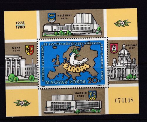 Hungary 1980Souvenir Sheet Mi Block 147a MNH Europa 16301