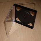 20 Doppel CD Hüllen durchsichtig schwarz 2 CDs DVDs 2fach 24 mm 2,4 cm breit Neu