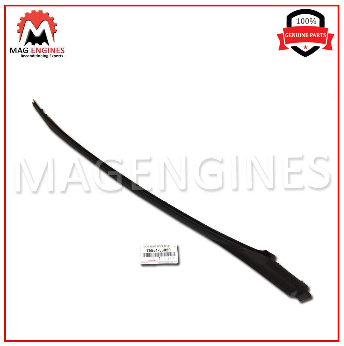 7555153020 GENUINE OEM ROOF DRIP SIDE FINISH MOULDING, RH FOR LEXUS