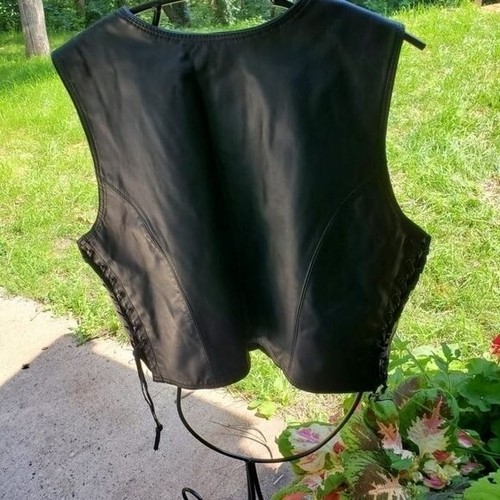 Harley-Davidson Avenue Weste schwarz Leder sexy seitliche Schnürung Gr. XL Reißverschluss - Bild 5 von 16