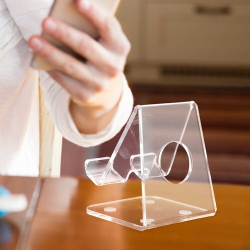 Desk Phone Holder Acrylic Cellphone Stand Decor Displaying Desk - 第 5/12 張圖片