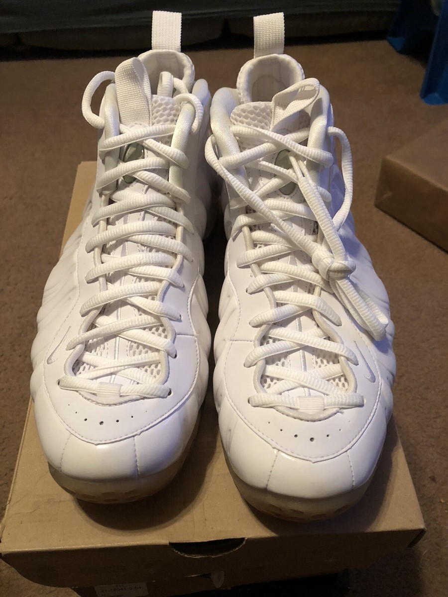 NIKE AIR FOAMPOSITE ONE WHITE OUT METALIC 314996-100 US 10.5