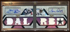 EMMITT SMITH-TONY DORSETT 2008 TOPPS DUAL Autograph Jersey  #ed 3 /4 HOF Cowboys