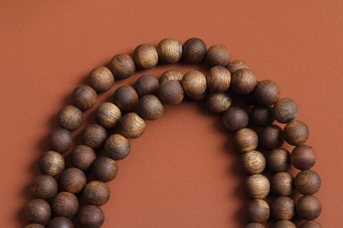 Natural 8mm HaiNan Wild Agarwood Bracelet Aloewood Malas Meditation Prayer Beads - Imagen 6 de 8