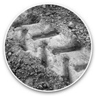 2 x Vinyl Stickers 30cm (bw) - Off Road Tyre Track Land Racing Race  #41333