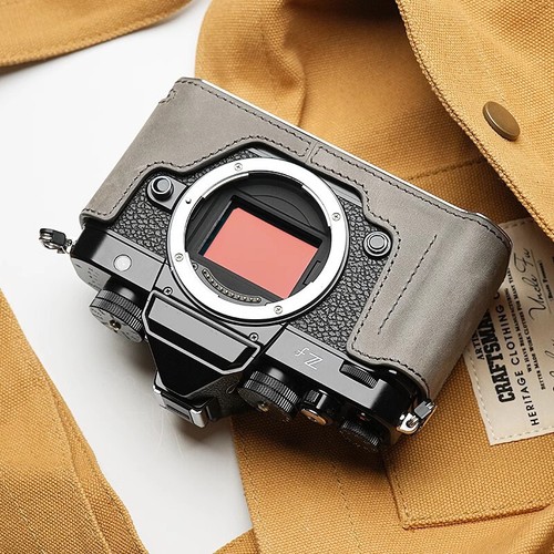 Handmade Genuine Leather Camera Half Case Bag Cover Protection Fit For Nikon ZF - Picture 12 of 37