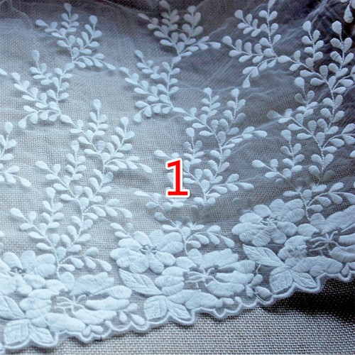 Embroidery Lace Trimming Fabric Mesh Edgiing Sew Trim Wide Curtain Floral Crafts - Picture 18 of 27