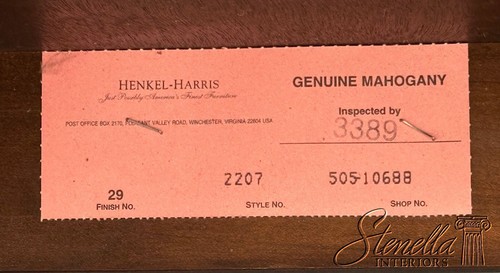 L67789: HENKEL HARRIS Model 2207 Banded Mahogany Dining Table - Picture 20 of 20