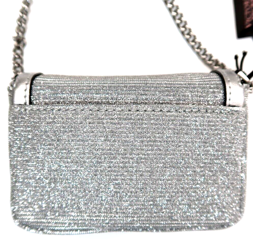 Victoria's Secret Micro Shoulder/Crossbody Bag in Silver Sparkle NEW - Picture 6 of 6