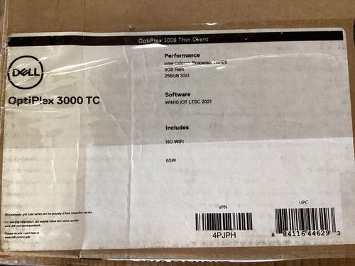 Dell OptiPlex 3000 Thin Client DTS Celeron N5105 8GB 256GB SSD W10 IoT - (4PJPH) - Picture 4 of 4