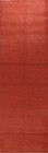 Trendy Gabbeh Solid Rust Wool Modern 13 ft. Rug Runner Contemporary rug 3x13