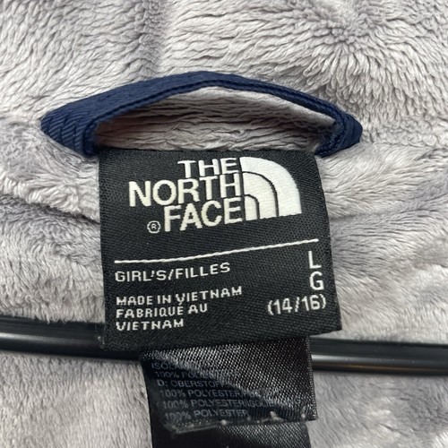 The North Face Jacket Girls Large 14 16 Hooded Lined Parka Blue Winter Coat - Picture 5 of 11