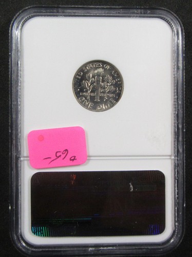 1970-D 10c NGC MS66. Very pretty ultra gem Roosevelt. (1124029) - Picture 2 of 2