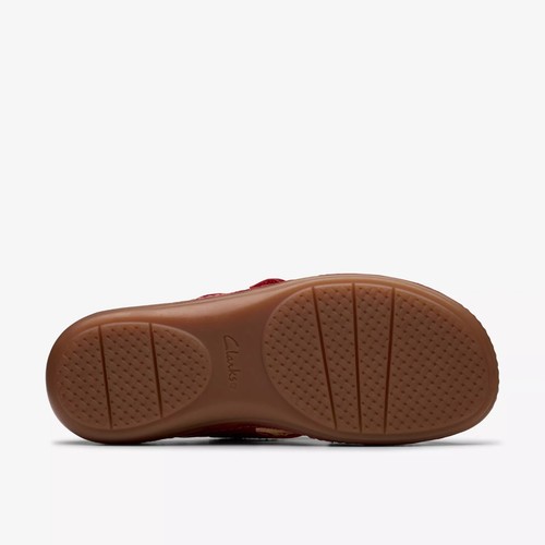 NEW Clarks Women's Cecily Slide Red Leather SIZE 61/2 M (US) FREE SHIPPING - Picture 6 of 6