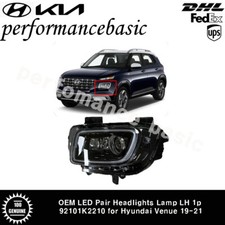 OEM LED Pair Headlights Lamp LH 1p 92101K2210 for Hyundai Venue 19-21