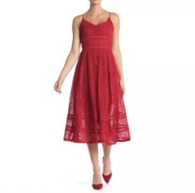 nsr crochet stretch lace midi dress NWT NSR Crochet Stretch Lace Midi Dress