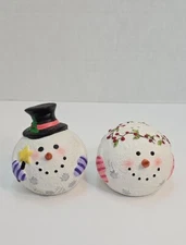 Snowman Salt And Pepper Shaker Christmas Kathryn Beich