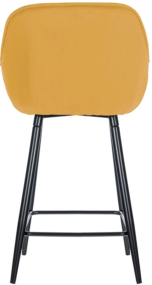 2er Set Barhocker Gibson Samt Sitzhöhe 76 cm Tresenstühle Fußstütze Thekenstuhl - Bild 3 von 4