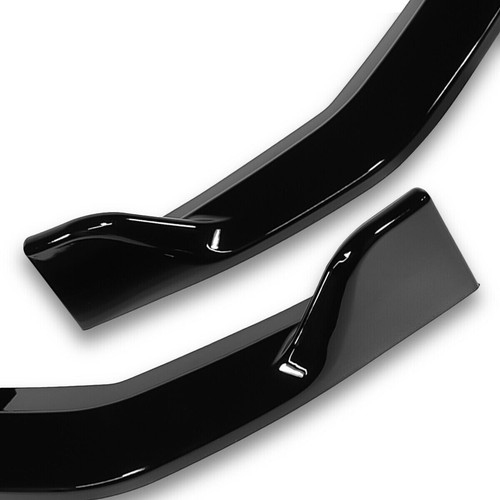 Painted Black For 2021-24 2022 Lexus IS350 F-Sport V-Style Front Bumper Lip 3pcs - Picture 6 of 9