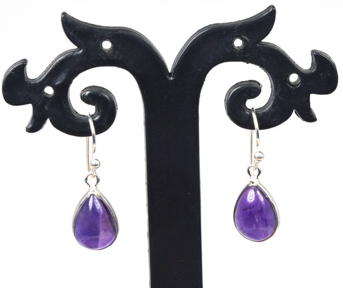 925 Solid Sterling Silver Green Onyx,Garnet Multi Stone Hook Earring Ji760 - Picture 50 of 81