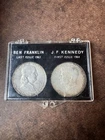 1963 Franklin & 1964 Kennedy Silver Half Dollar Transition Coin Set