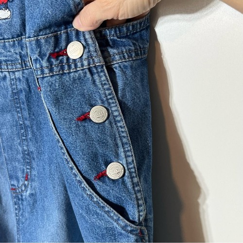 Vintage Disney Main Street Mickey Blue Denim Overalls Size 18/20W - Picture 5 of 8