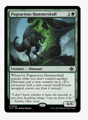 Pugnacious Hammerskull | MTG LCI | Dinosaur 6/6 Stun | Rare EDH | Unplayed NM