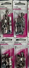 4-pack lot 6-count Slide-Co Window Screen Flush Clips Double Wing Screws 81874