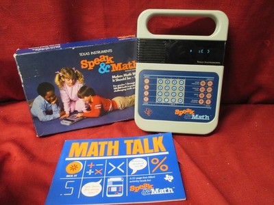 Vintage 1980 Texas Instruments Speak & Math | Works Great - See Video