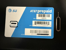 AT T 5G Nano Sim Card for Use on ATT Prepaid or Postpaid Service for Use with A