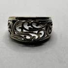 Vintage 925 Sterling Silver Filigree Ring Size 6