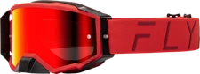 FLY RACING ZONE PRO GOGGLE RED W/ RED MIRROR/SMOKE LENS 37-51911