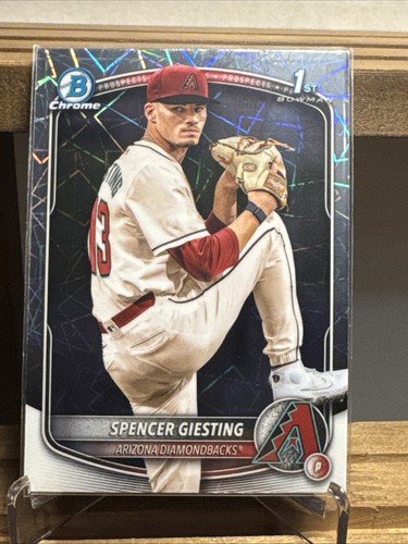 💥2025 Bowman Chrome Spencer Giesting Velocity Refractor Mojo Diamondbacks💥 - Bild 1 von 2