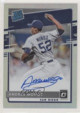2020 Donruss Optic Rated Rookie Signatures Holo Prizm Andres Munoz Auto 03jn