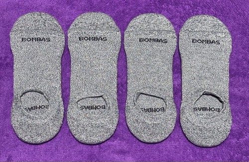 Bombas 4-Pack Unisex No Show Socks Grey Size Large NWOT - Picture 3 of 4