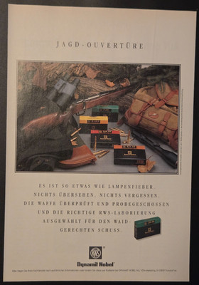 34. Rifle Cartridges H Coat including Dynamite Nobel RWS Advertising Advertising 1994