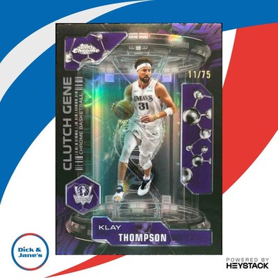 2025-26 Topps Chrome Klay Thompson Clutch Gene Purple /75 Dallas Mavericks