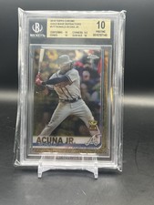 2019 Topps Chrome RONALD ACUNA JR Gold Wave /50 #117 Braves BGS 10 Pristine