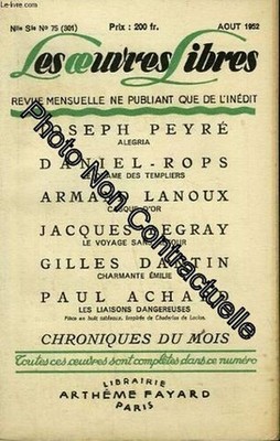 Die freien Werke. neue Serie Nr. 75. Alegria von Joseph Peyre gefolgt von