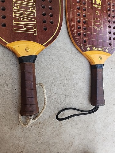 PT-90 Vintage Pair Marcraft Paddle Ball Racquets Endorsed By National Paddleball - Picture 4 of 7