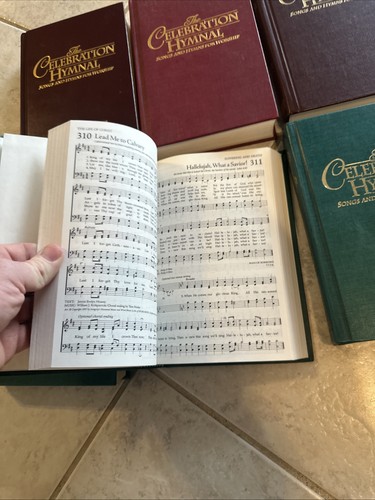 Lot Of 6 The Hymnal for Worship and Celebration 1986 Green / Red HB - Imagen 21 de 24