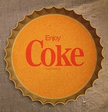 Vintage 12" Coca-Cola Plastic Bottle Cap Serving Tray