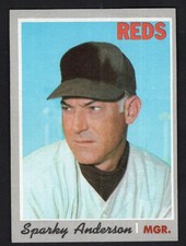 1970 Topps Baseball Card #181 Sparky Anderson HOF Cincinnati Reds Mgr EX-MT