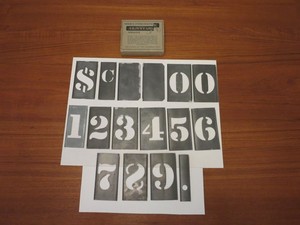 Vintage Reese’s Interlocking Adjustable Brass Stencils In Original Box