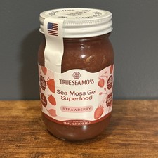 True Sea Moss Gel Strawberry 16oz - Wildcrafted Superfood - Exp 05/2027