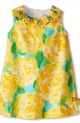 Lilly Pulitzer First Impressions Sunglow Mila Shift Dress Girls Size 7 - Picture 3 of 10