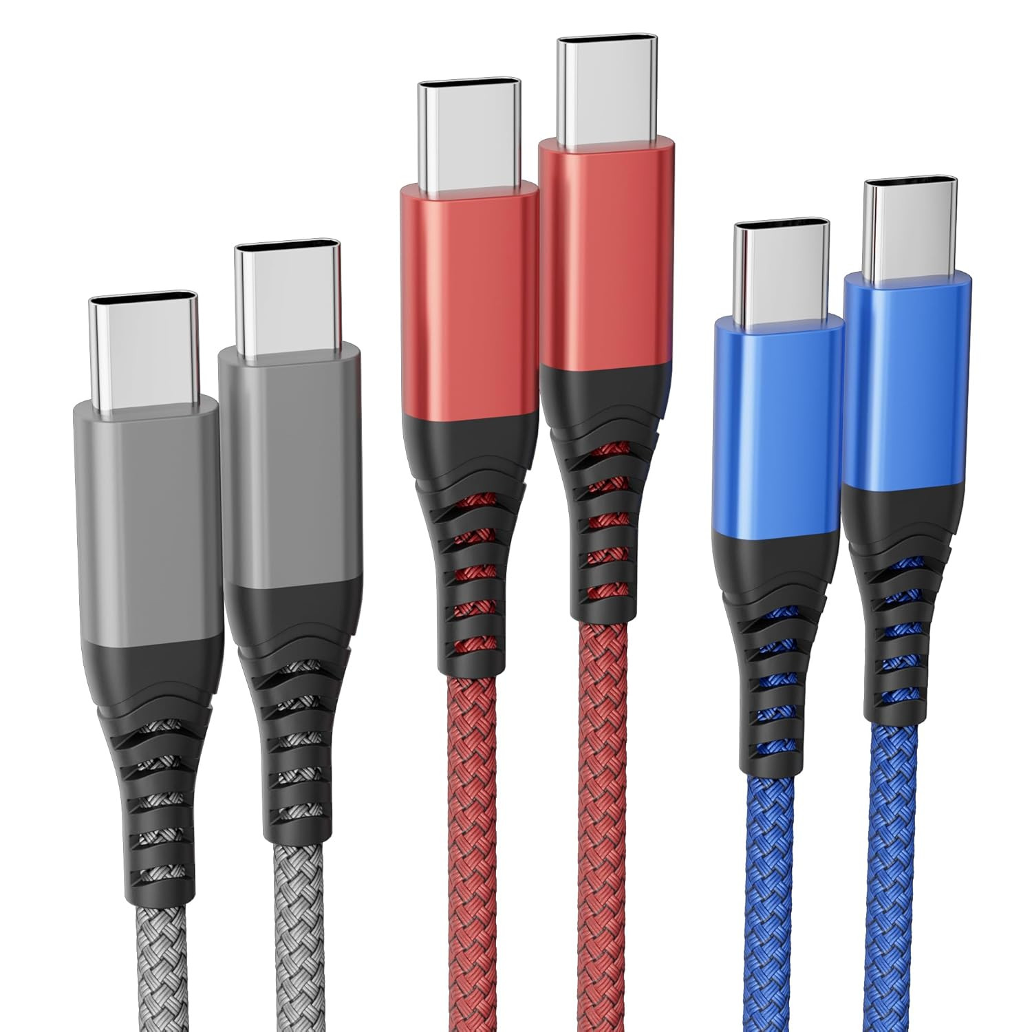 USB C Charger Cable 3Pack 6FT/1.8M,USBC to USBC Cable 60W Braided Type C Fast Ch