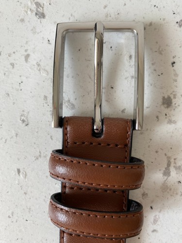 MOSS Brown Leather Belt Size 34 (Ref 16) - Picture 6 of 8